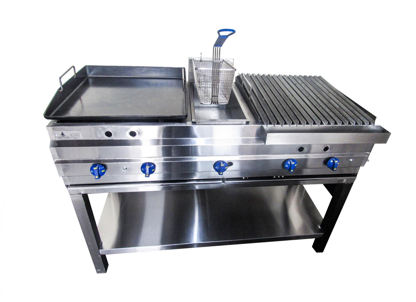 TIPO 27: EQUIPO MIXTO CON PLANCHA, FREIDORA Y PARRILLA ASADORA