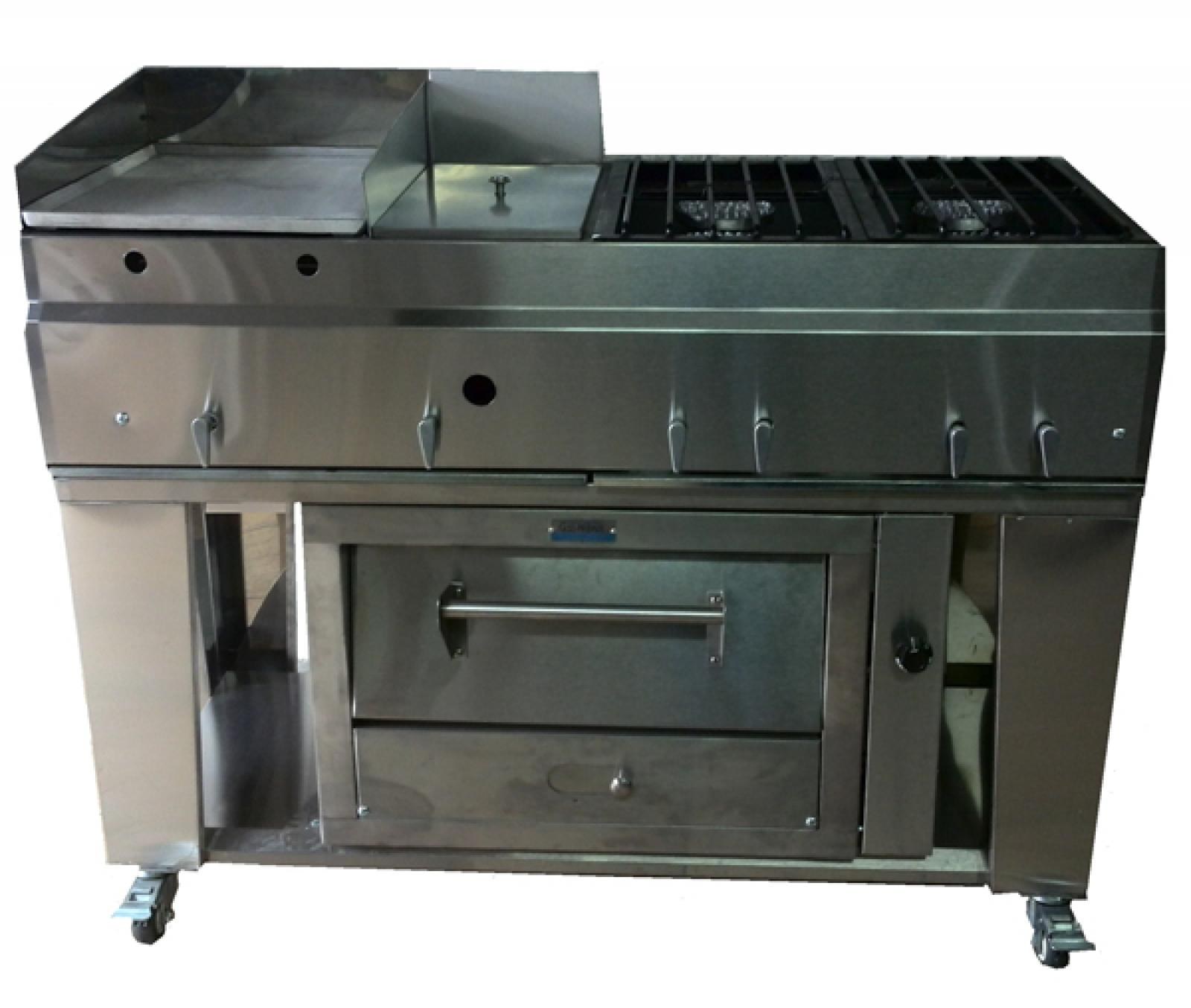 TIPO 10: EQUIPO MIXTO CON PLANCHA, FREIDORA, ESTUFA Y HORNO